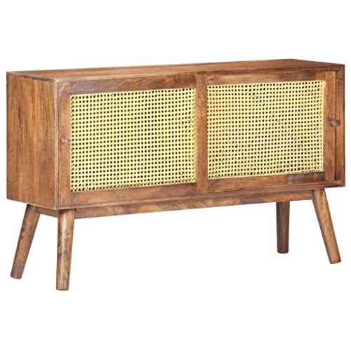 vidaXL Credenza 120x30x65 cm in Legno Massello di Mango