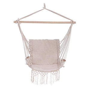 HO-TBO Sedia Amaca Sedia Amaca in Cotone Sedia Sospesa di Sicurezza Oscillante Carico Massimo 120 kg Outdoor Indoor Garden Camping Adatto per Il Tempo Libero al Coperto O All'aperto