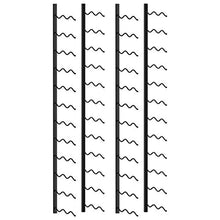 vidaXL - Scaffale da parete per 48 bottiglie, 2 pezzi, colore: Nero