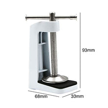 POHOVE Morsetto per attrezzi da scrivania antiscivolo per la casa, supporto per lampada da tavolo, accessori con braccio oscillante, base fissa in acciaio inox, supporto portatile (argento)
