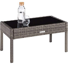 TecTake 403398 Set di Mobili Rattan, Arredamento Giardino, Tavolo Sedie Panca, Esterno Terrazzo Lounge Veranda, Grigio