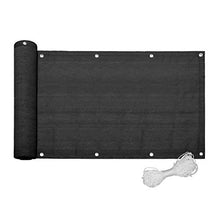 COFFEE CAT Schermo per La Privacy del Balcone, Schermo per La Privacy del Balcone per Veranda, Esterno, Cortile, Patio, Balcone per Coprire La Tenda da Sole, Resistente Ai Raggi UV, Nero
