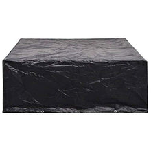 Lechnical Pratico Set di 2 Fodere per mobili da Giardino, Fodera per mobili da Giardino in polietilene Nero, Set 2 Pezzi 250 x 210 x 90 cm (Lunghezza x Larghezza x Altezza) -con 8 Fori