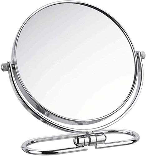 Trucco specchio con luci Modern Fashion Makeup Mirror Specchio ingranditore, Specchio cosmetico 10x Zoom Tavolo doppio lato Top HD Beauty Make Up Mirror Specchio Freestanding Table Top Rasatura LBWARM
