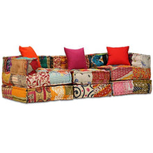 vidaXL Divano Modulare 12 pz in Tessuto Motivo Patchwork Arredo Salotto Lounge