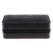 Hellery 6 Sigari Humidor Travel Box Legno Di Cedro Regalo Portasigarette In Pelle Regalo - 2, 10x21x7cm