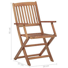 vidaXL 4X Legno Massello d'Acacia Sedie da Giardino Pieghevoli Sedute Esterni