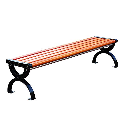 Panca Per Terrazza Da Giardino Per Esterni, Panchina Per Il Tempo Libero Anticorrosivo Da Esterno In Legno Massello, Panchina Antiruggine Con Struttura In Ghisa, Per Cortile / Terrazza / Prato