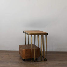 Tavolino Comodini Camera Comodino Retro Rattan Ferro Battuto Piccolo Appartamento Legno Di Colore Antico Semplice Singolo Armadietto Laterale