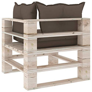 Tidyard 7 pz Set Divani Pallet Modulari Angolari 6 Posti da Giardino Esterno in Legno di Pino con Cuscini,Divano Angolare da Giardino,Divano ad Angolo,Divani da Esterno,Divano Pallet,Divani Modulari
