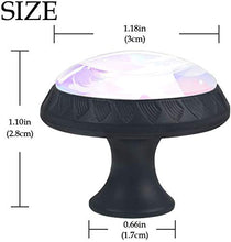 Silhouette Unicorn Purple Mysterious Pomelli per Porta Set di 4 Pomelli per Mobili Manopole per Cassetti Cucina Armadio Vetro