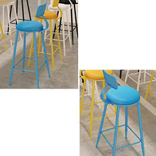 Sgabelli da bar, arte di ferro con schienale alto Lounge Chair Sedia da pranzo con poggiapiedi Sgabello Alto antiruggine Stabile portabile e durevole Sgabello ( Color : Yellow , Size : 65CM )