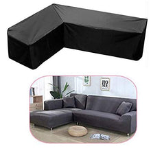 HTLLT Set da Pranzo per Patio A Forma di L Coperture per Mobili da Giardino Antivento Antipolvere con Custodia per Protezione Solare O Spostamento
