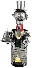 Brubaker Portabottiglie per Vino Spumante o Champagne - Scultura in Metallo in Design Compleanno con Biglietto d'auguri