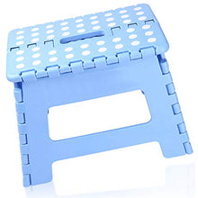 BEYAOBN Sgabello Pieghevole,Plastica Sgabello richiudibileda Viaggio Portatile Fino a 136 kg,H 22 cm, Compatto e Facile da riporre, Perfetto per la Cucina e Il Bagno(Blu)