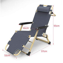 Lounge chair Sedie a gravità Zero Gravity, Heavy Duty Pieghevole reclinabile Regolabile reclinabile con Cuscini per Patio, Piscina, Giardino - Supporto per Sedia a Sdraio Portatile 200Kg,Blue
