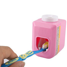 Tarente Distributore di dentifricio a Muro Distributore Automatico Squeezer Toothpaste Holder Home Bathroom (Rosa)