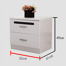 Comodino Moderno Semplice, Armadio for Montaggio Vernice Bianca Camera da Letto Mini cassetti portaoggetti semplici con Peso 400KG-55x41x49cm FANJIANI