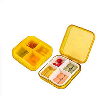 BGSFF Il Contenitore per la Gestione dei farmaci da Lavoro può Essere utilizzato in Portafogli e Tasche Organizer per Pillole Pop-up 4 Grid Orange & Times; 2