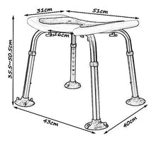 Sgabello for Doccia in Alluminio for Disabili Premaman Sedia Antiscivolo con Tappetino Antiscivolo - Portante 136kg-43x40cm
