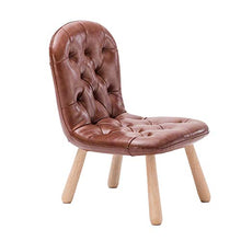 WFF Sedia da Ufficio Sedia, Struttura in Legno massello Struttura Gambe in Un Pezzo Schienale Sedile Nucleo in Spugna Bambino Learn Sedia da Scrittura 7 Colori Arredo Bar (Color : Brown)