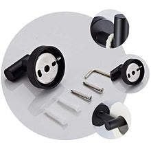 HEMOTON 3 Pezzi Portasciugamani in Acciaio Inox Set Portasciugamani Portasciugamani Porta Carta Igienica con Gancio per Accappatoio Portasciugamani Bagno Set Hardware da Bagno Nero