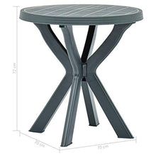 Qnotici Tavolo da Giardino in Materiale plastico Stile Moderno, Tavolo da Giardino per Esterni per Il Tempo Libero, Tavolo da Giardino per riunioni di Famiglia 70 x 72 cm  Verde