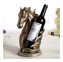 QQSGBD Portabottiglie da Vino Estratto Testa di Cavallo Wine Bottle Holder Ornamentali in Resina Creativa Scultura Wine Rack fornisce Gli Accessori del mestiere Bicchieri Decor Antiscivolo