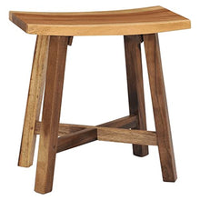 vidaXL Legno Massello di Suar Sgabello da Bagno Stile Rustico Robusto Comodo Elegante Seduta Poggiapiedi Supporto Doccia Marrone Semi Lucido