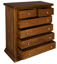 Dmora Comò cassettiera 4 cassetti + 2 cassettoni, Legno, Marrone, 120 x 88 x 55 cm