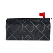 Copertura magnetica per cassetta delle poste, con inchiostro dorato su blu navy, per decorazione da giardino, dimensioni standard, 53 x 45 cm