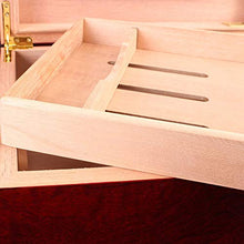 Minmin Temperatura Cigar Humidor Cedar Rose Red elettronico e umidità Meter 100CT Capacità Cigar Box, 340x245x155mm accessori del sigaro (Size : 340x245x155mm)