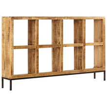 vidaXL Legno Massello di Mango Credenza Solida con 8 Vani Rialzata Design Lineare Colore Naturale Resistente Buffet Madia Mobile Cucina 160x25x95 cm
