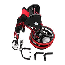 Pieghevole Portatile Medico Sportivo Sedia A Rotelle Leggera Lega di Alluminio Multifunzione Rosso Sedia A Rotelle Disabili Anziani A