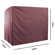 SHGDDYSB - Telo protettivo per dondolo a 3 posti, 220 x 125 x 170 cm, copertura per mobili da giardino e set di mobili (caffè)