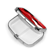 Scatola quadrata per pillole medicinali Red Camouflage moda pillola organizzatore viaggio pillola dispenser per vitamine integratori