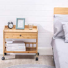 Comodini Bamboo Comodino con cassetto dell'organizzatore Governo di immagazzinaggio Modo Mini scrittorio della Tabella da Letto Comodino con puleggia Mobili Creativo Comodini Letto