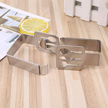 Sconosciuto Clip Fissa, 4 Pezzi da tavola in Acciaio Inox tovaglia tovaglia Morsetto Clip Supporto per Feste Matrimonio Forniture Strumenti da Picnic