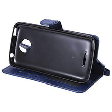 Bear Village Cover Moto C Plus, Custodia Premium Flip Custodia per Moto C Plus, Custodia con Porta Carte e Chiusura Magnetica, Blu