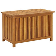 Wealthgirl - Contenitore in legno di acacia, contenitore in legno, per giardino, giardino, per cuscini esterni, attrezzi da giardino