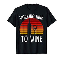 Lavoro nove a vino rosso regalo vino rosso Maglietta