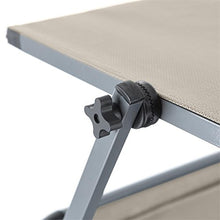 blumfeldt Amalfi - Lettino da Giardino, Sdraio, Rivestimento in Gommapiuma e Cuscino, Parasole, Schienale Regolabile su 5 Posizioni, 70x37x200, Beige