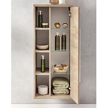 FACKELMANN - Set di mobili da bagno Stanford, 4 pezzi, con mobiletto da appendere e lavabo in ceramica, 110 cm, con specchio a LED