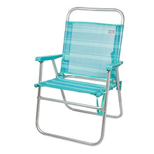 AKTIVE 53960 - Sedia Pieghevole Fissa Alluminio Beach 51x56x90 cm - Blu mediterraneo