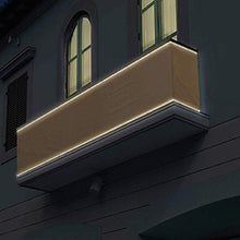 YIFANDU Copertura per Balcone 0.95x8m Impermeabile Balcone Frangivista con Occhielli e Cordoncino per Balcone Giardino Protezione della, Color Crema
