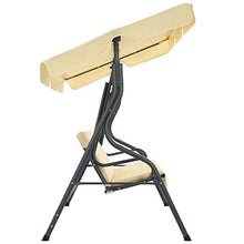 Tidyard Dondolo da Giardino, Dondolo 2 Posti 170x110x153 cm Bianco Crema