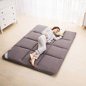 SINKITA Magro Japanese Tatami Futon,Collassabile Portatile Arrotolato Supporto. Materasso Futon Fondazione Antibatterico Campeggio Topper Letto Topper per Letto-B-180x200cm(71x79inch)