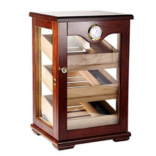 Armadietto per sigari vetrina per sigari set per fumatori di sigari in legno di cedro rifiuto di belladonna sigaro che si scioglie idratante sigillato (Color : Brown, Size : 31 * 28 * 49cm)