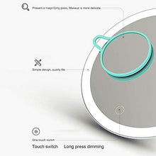 Specchio per Trucco a LED, Specchio per Trucco Illuminato, ingrandimento 3X, Compatto e Portatile, Regolazione dell'angolo di 180 °, Design di Ricarica USB