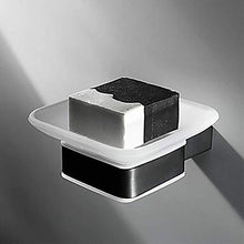 JKCKHA Northern Europe. Bella Quadrato Nero Piatto di Sapone e Stare Moderna in Acciaio Inossidabile 1pc - Bathroom Wall Hanging Multifunzione